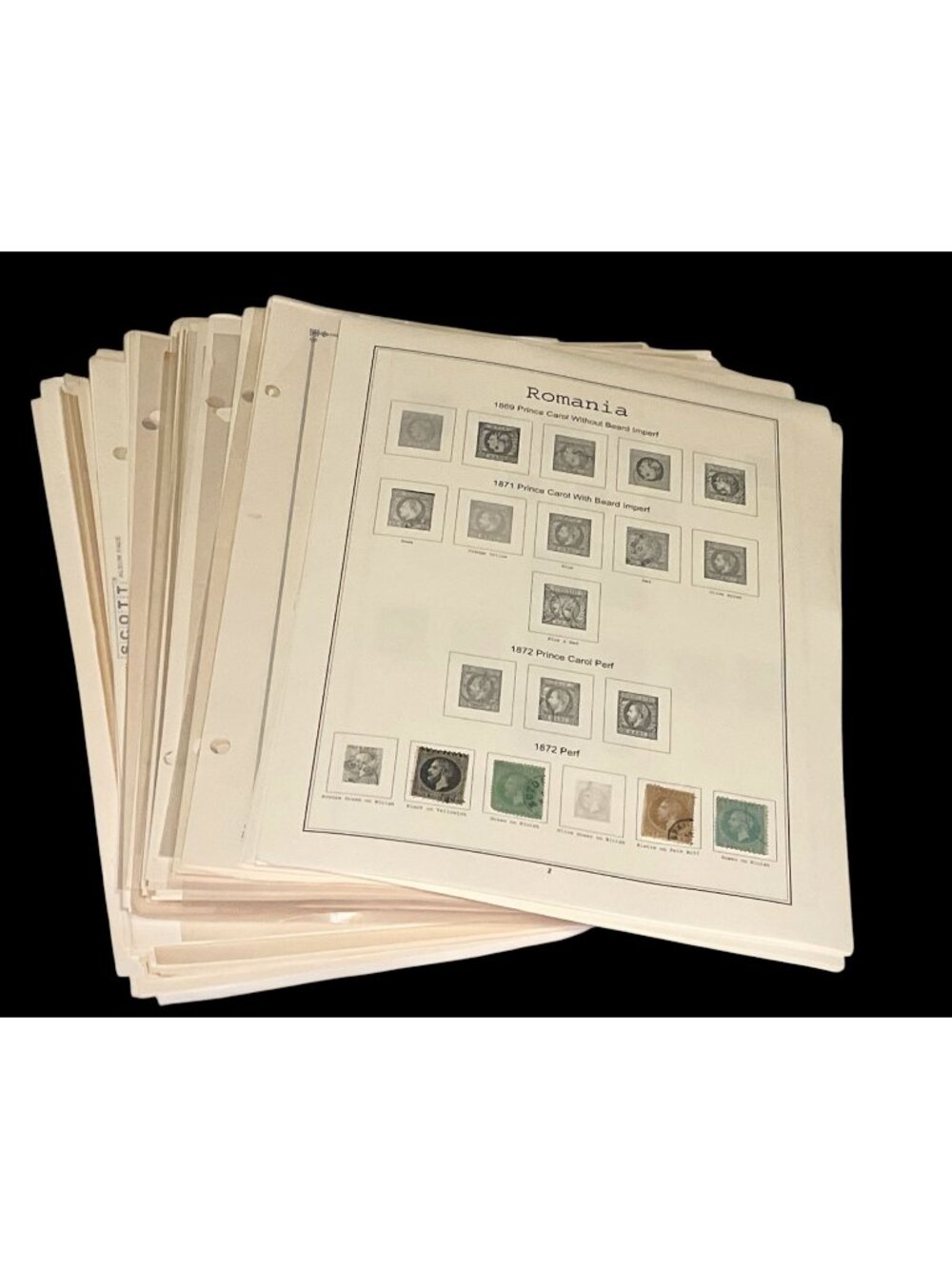 1497 Romania Postage Stamp 1872-1984 Collection Album Early King Carol Ferdinand